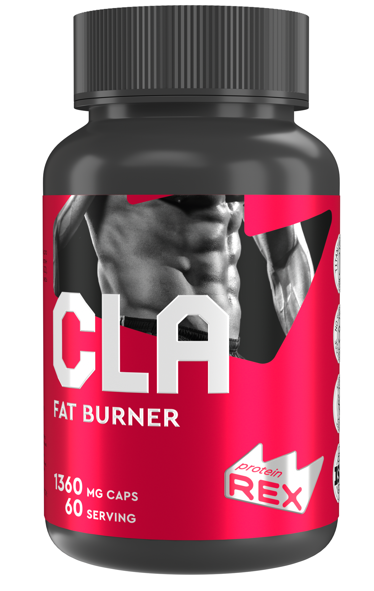 Жиросжигатель CLA FAT BURNER ProteinRex 1360 мг 60 капсул, БАД для похудения, спортивное питание, для похудения, сушки, снижения и контроля веса