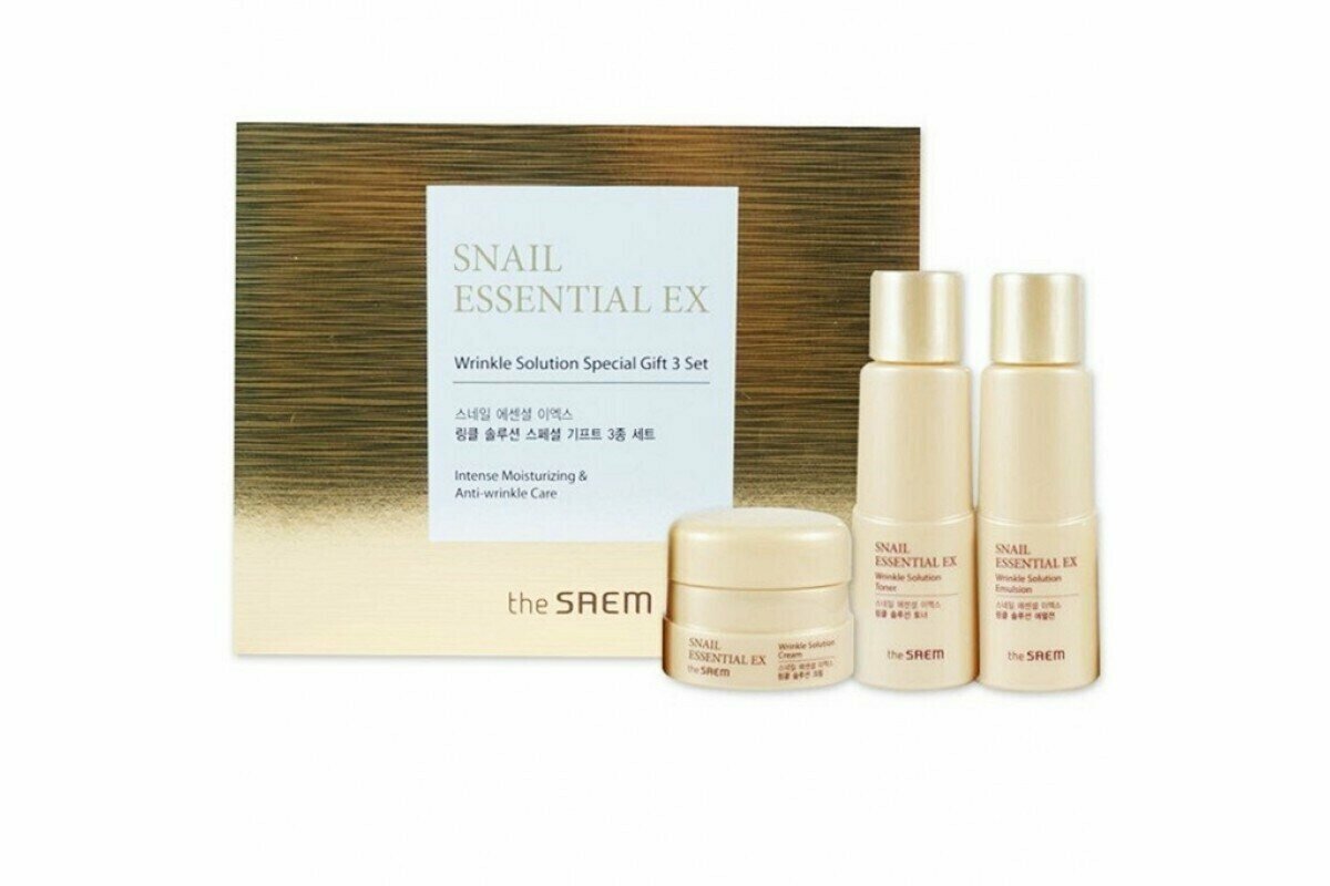 The Saem Набор уходовый антивозрастной Snail Essential Ex Wrinkle Solution Special Gift 3 Set