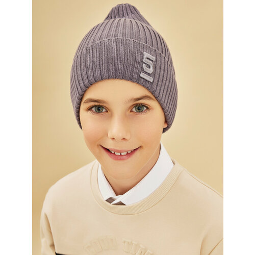 фото Шапка noble people, размер 52/54, серый