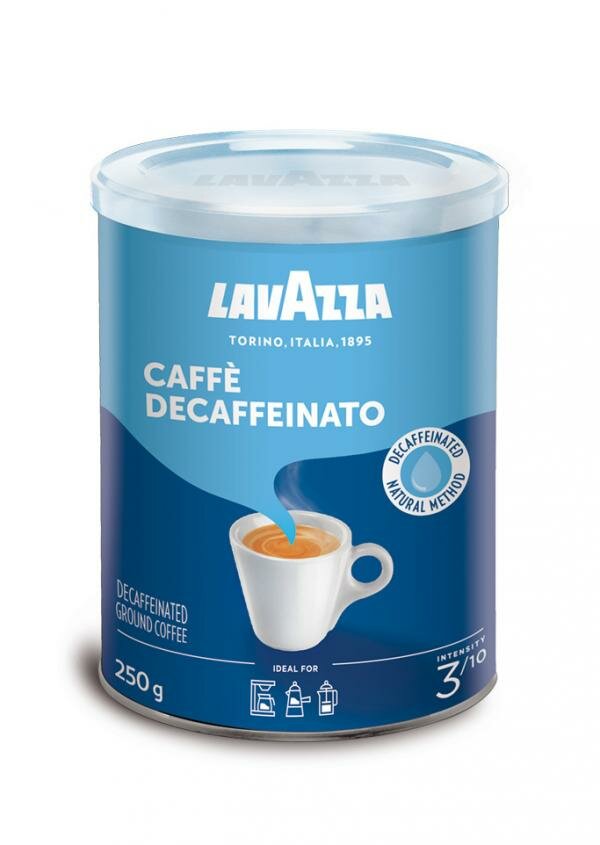 Кофе молотый Lavazza Caffe Decaffeinato ж/б, 250г