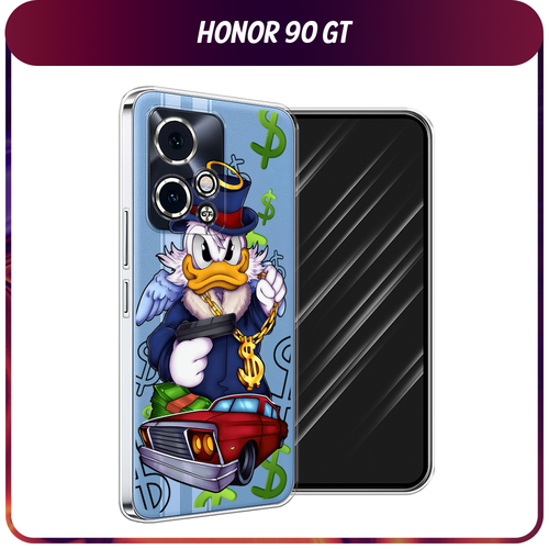 Силиконовый чехол на Honor 90 GT / Хонор 90 GT Scrooge McDuck with a Gold Chain, прозрачный силиконовый чехол на honor 20s хонор 20s scrooge mcduck with a gold chain прозрачный