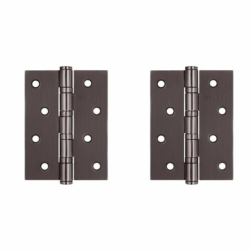 фото Петля универсальная fuaro (фуаро) in4400u-bl gr (4bb/bl 100x75x2,5), графит, в блистере, (комплект 2 штуки)