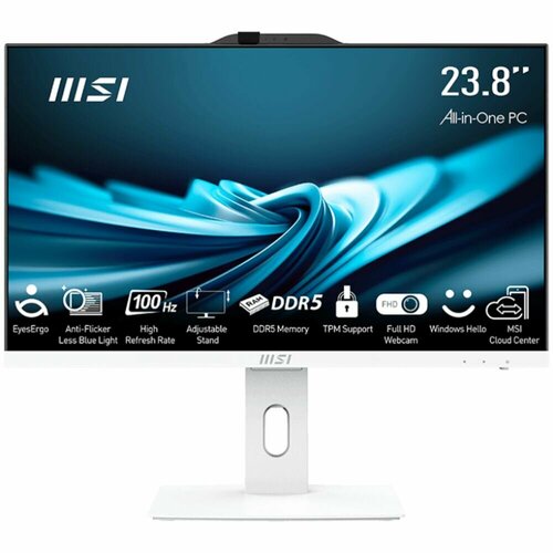 Моноблок MSI Pro AP242P 12MA-611RU 24 FullHD Core i5 1240016Gb512Gb SSDkbmWin11Pro White 12233800₽