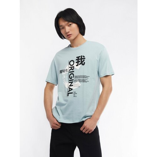 фото Футболка zolla, размер m, зеленый