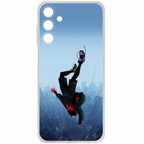 Чехол-накладка Krutoff Clear Case Человек-Паук. Майлз Моралес для Samsung Galaxy A15 бесцветный, прозрачный
