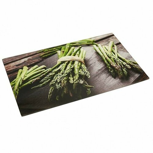 Доска стекло разделочная 23Х37СМ спаржа DL