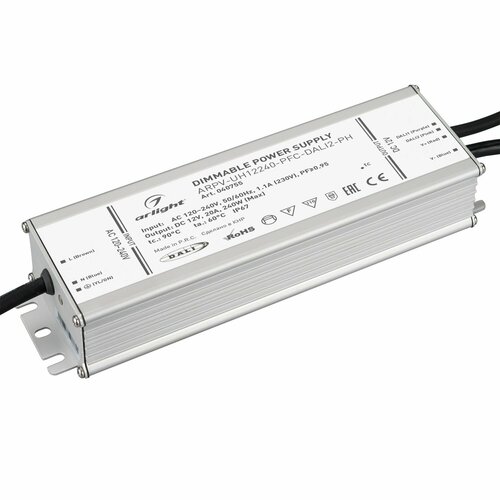 040755 Блок питания ARPV-UH12240-PFC-DALI2-PH (12V, 20A, 240W) (Arlight, IP67 Металл, 7 лет)