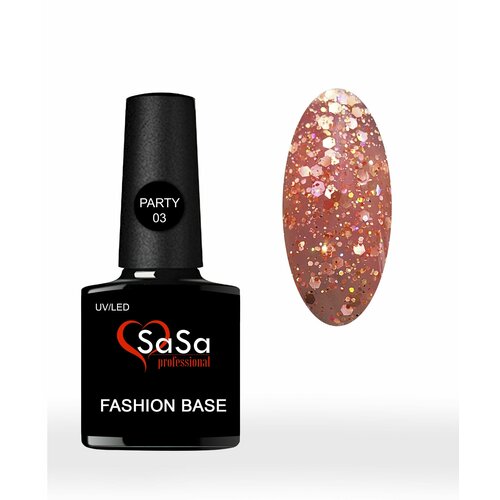 SaSa Цветная база Fashion Base PARTY 03, 8 ml набор д творчества каррас стильный маникюр fashion м008