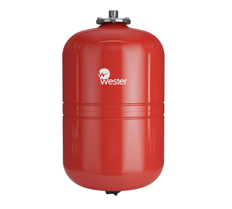 фото Бак расширительный 24 литра WRV24 Wester 5 бар, Россия, вертикальный, красный для отопления (0-14-0060)