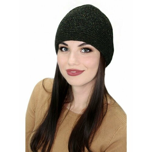 фото Шапка lemmex шапка "чесси", размер 55-56, зеленый