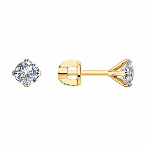 Серьги Diamant online, золото, 585 проба, бриллиант