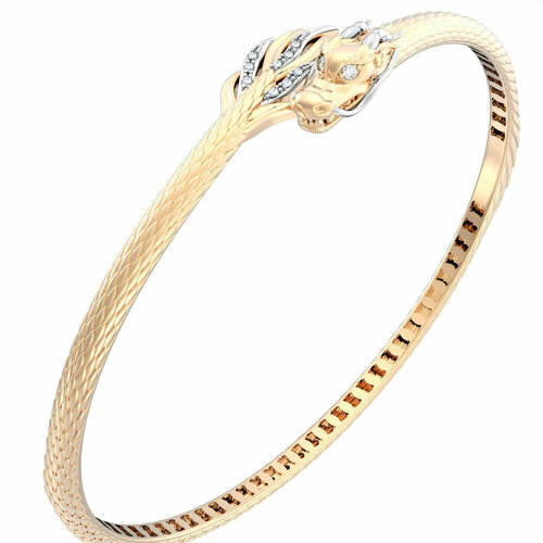 Жесткий браслет Diamant online, красное золото, 585 проба, бриллиант, длина 18 см. подвеска с бриллиантом grant 0804661