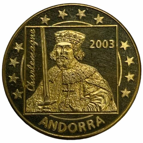2003 монета румыния 2003 год 50 лей александру ион куза латунь proof Андорра 50 евроцентов 2003 г. Essai (Проба)