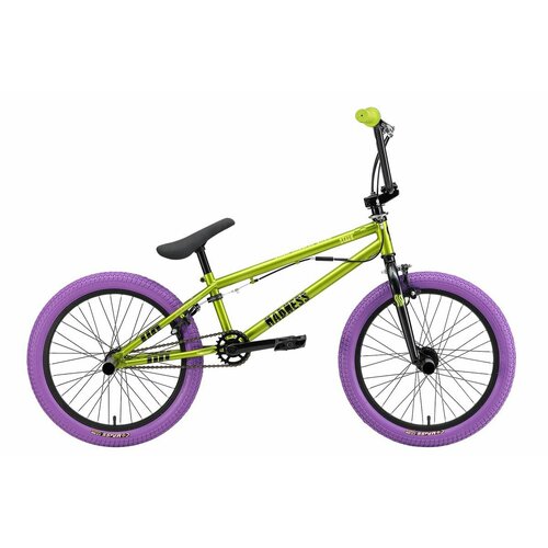 Велосипед Stark24 Madness BMX 3 зеленый металликчерный зеленыйфиолетовый 3205700₽