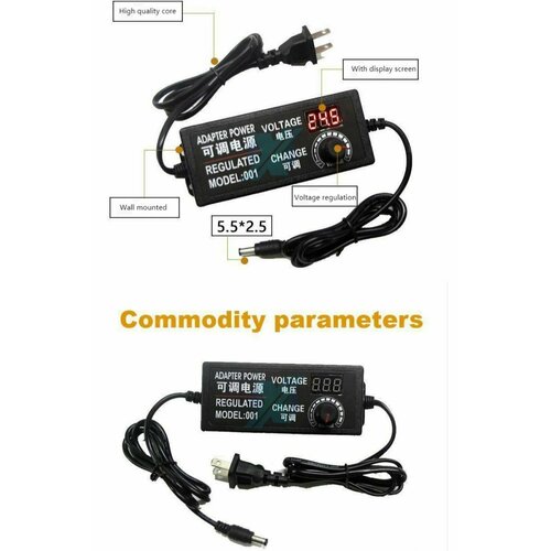 Блок питания 3V-24V-2А с регулировкой adjustable ac to dc 3v 12v 3v 24v 9v 24v universal adapter with display screen voltage regulated power supply adatpor 3v 12v 24v