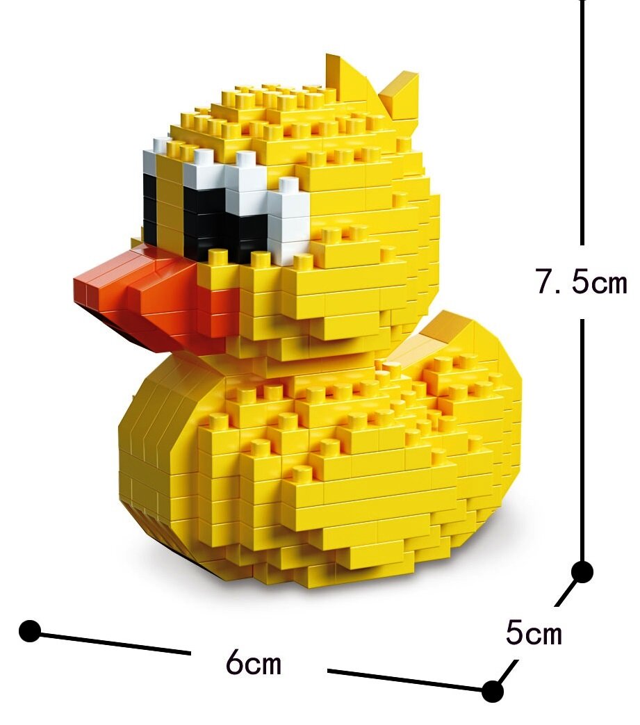Конструктор 3Д из миниблоков DAIA Маленькая уточка, 320 деталей - DI668-90