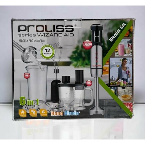 Мощный и компактный погружной блендер 6в1 мощностью 1200Вт 530000₽