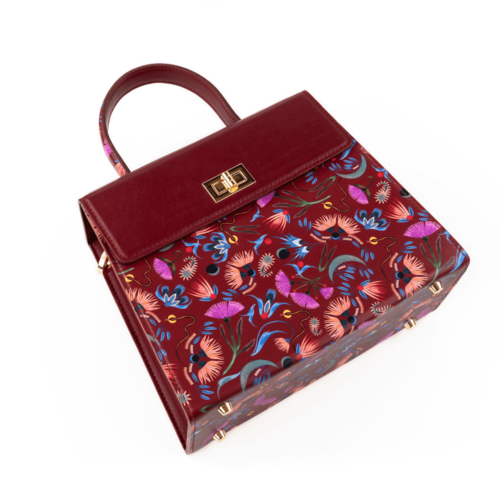 Сумка David Gutman, фактура гладкая, бордовый