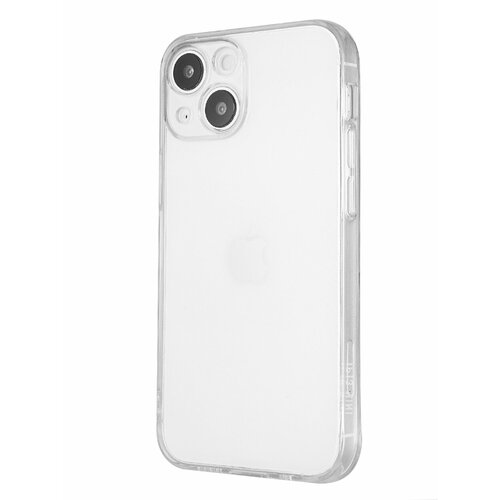 Силиконовый чехол с защитой камеры Mcover на Apple iPhone 13 mini прозрачный с защитой камеры