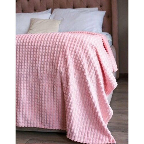 Плед-покрывало Кубики 200x220см Розовый 1140₽