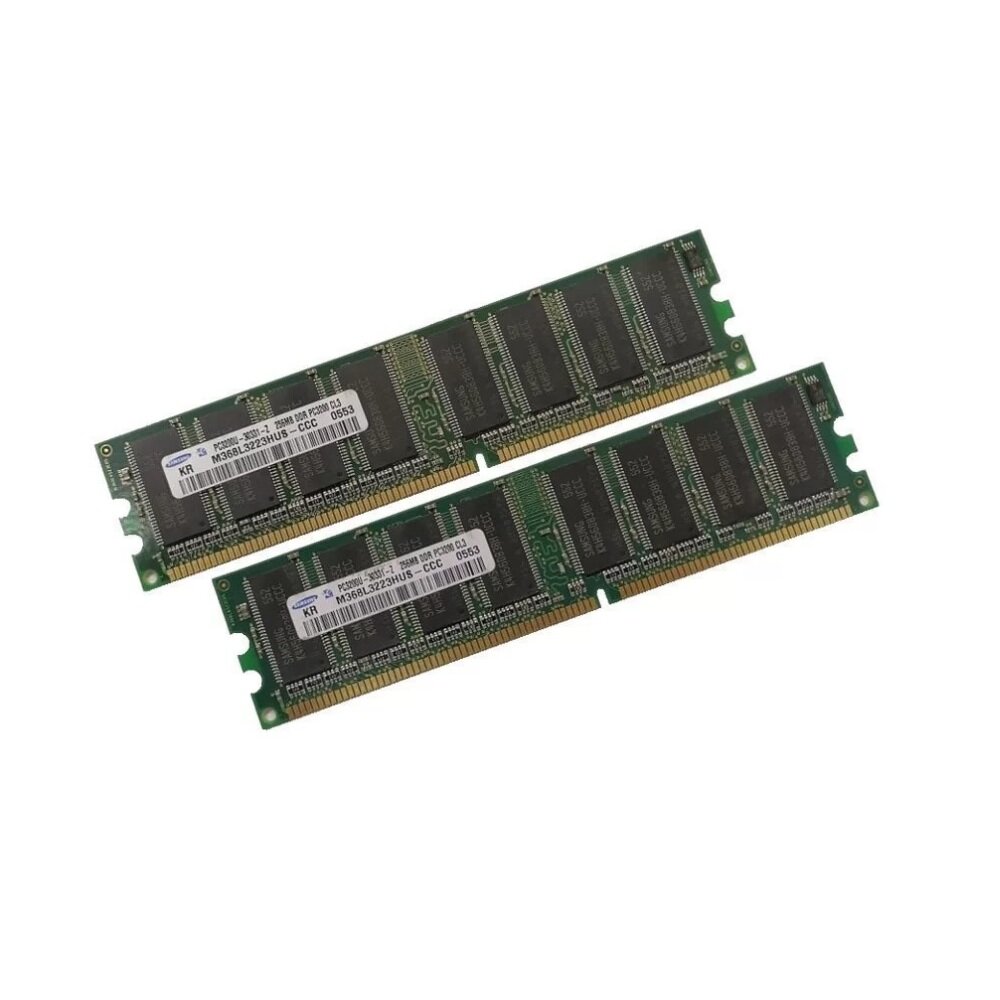 ОЗУ Dimm 512Mb PC-3200(400)DDR Samsung M368L322HUS-CCC (Kit 2x256Mb)