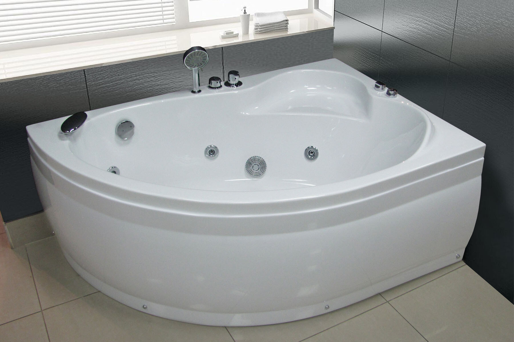 Акриловая ванна Royal Bath Alpine 170X100X58 правосторонняя