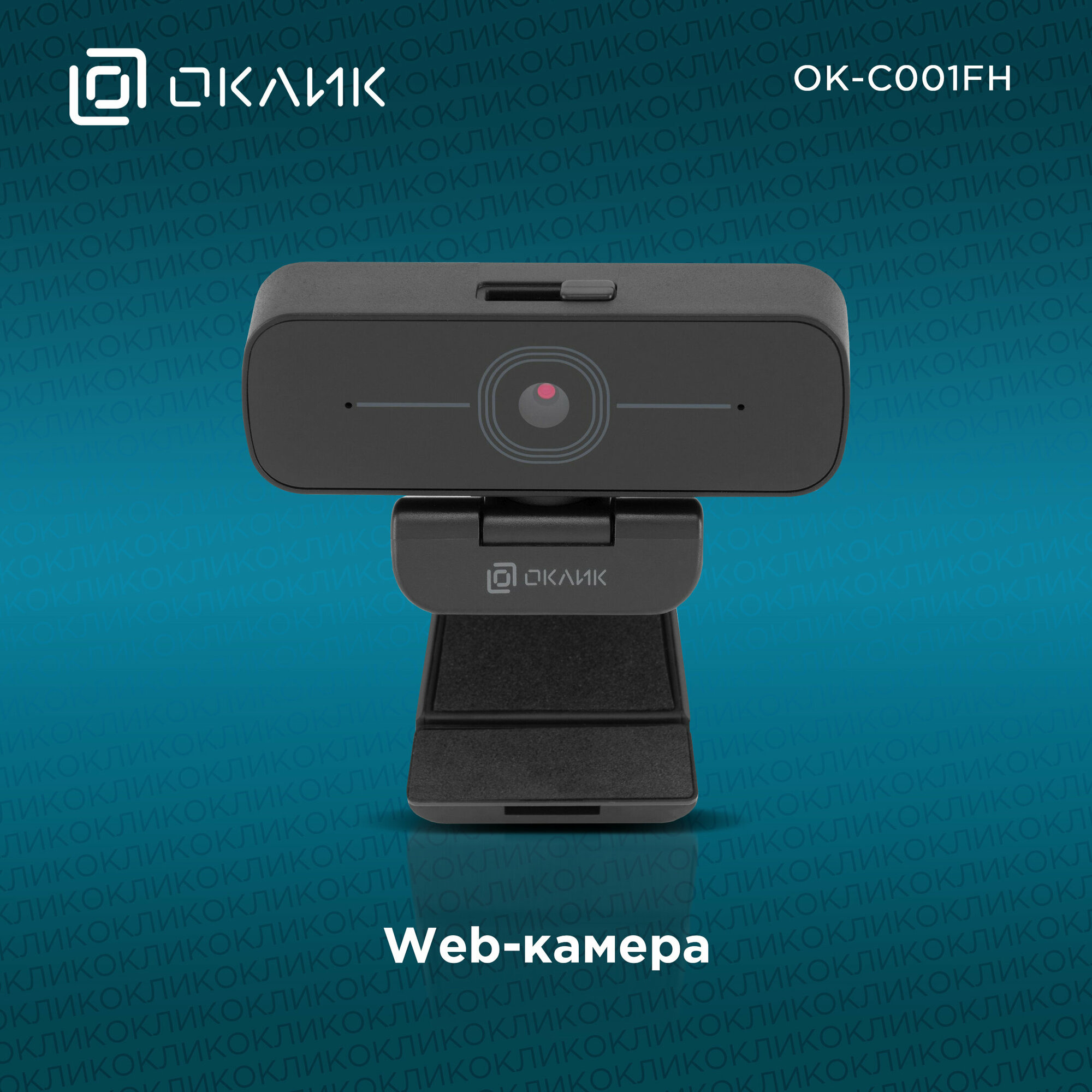 Камера Web Оклик OK-C001FH черный 2Mpix (1920x1080) USB2.0 с микрофоном