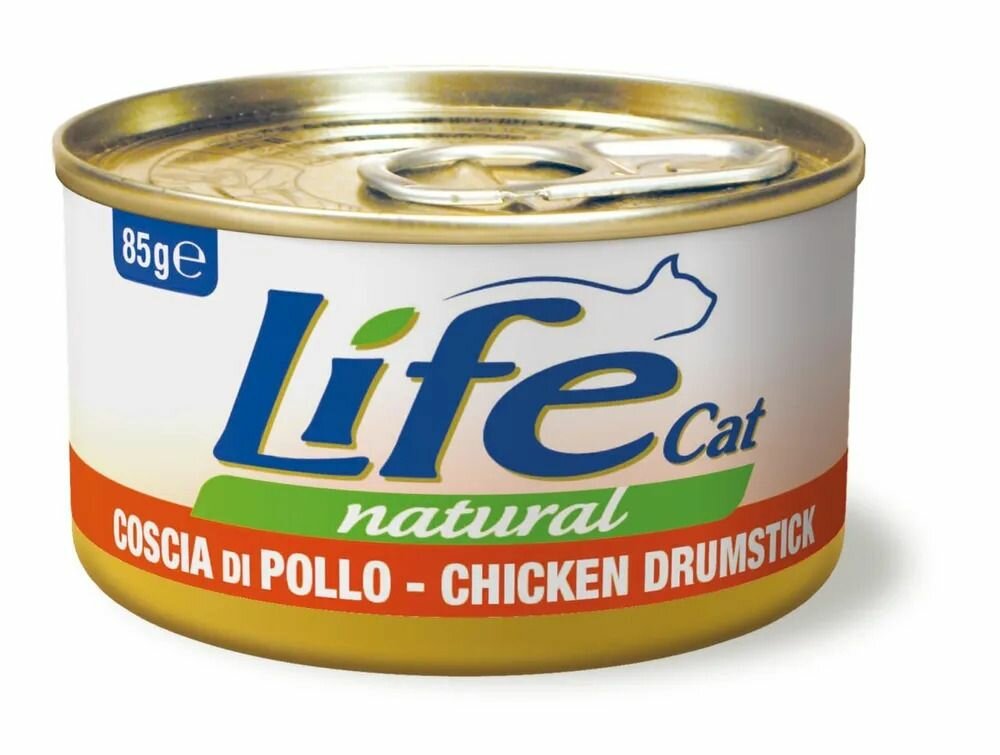 [25379] Lifecat chicken leg/drumstick 85g - консервы для кошек филе куриной голени 85 гр. 1/24, 25379 (12 шт)