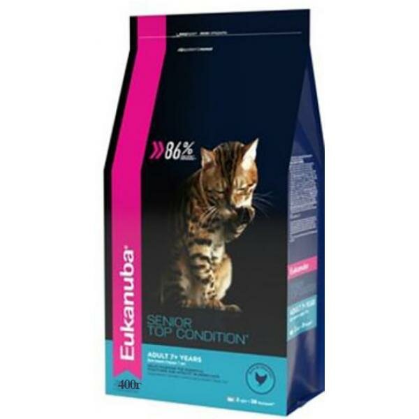 Eukanuba Для пожилых кошек от 7 лет c курицей (Adult Top Condition 7+), 400г 0.4 кг