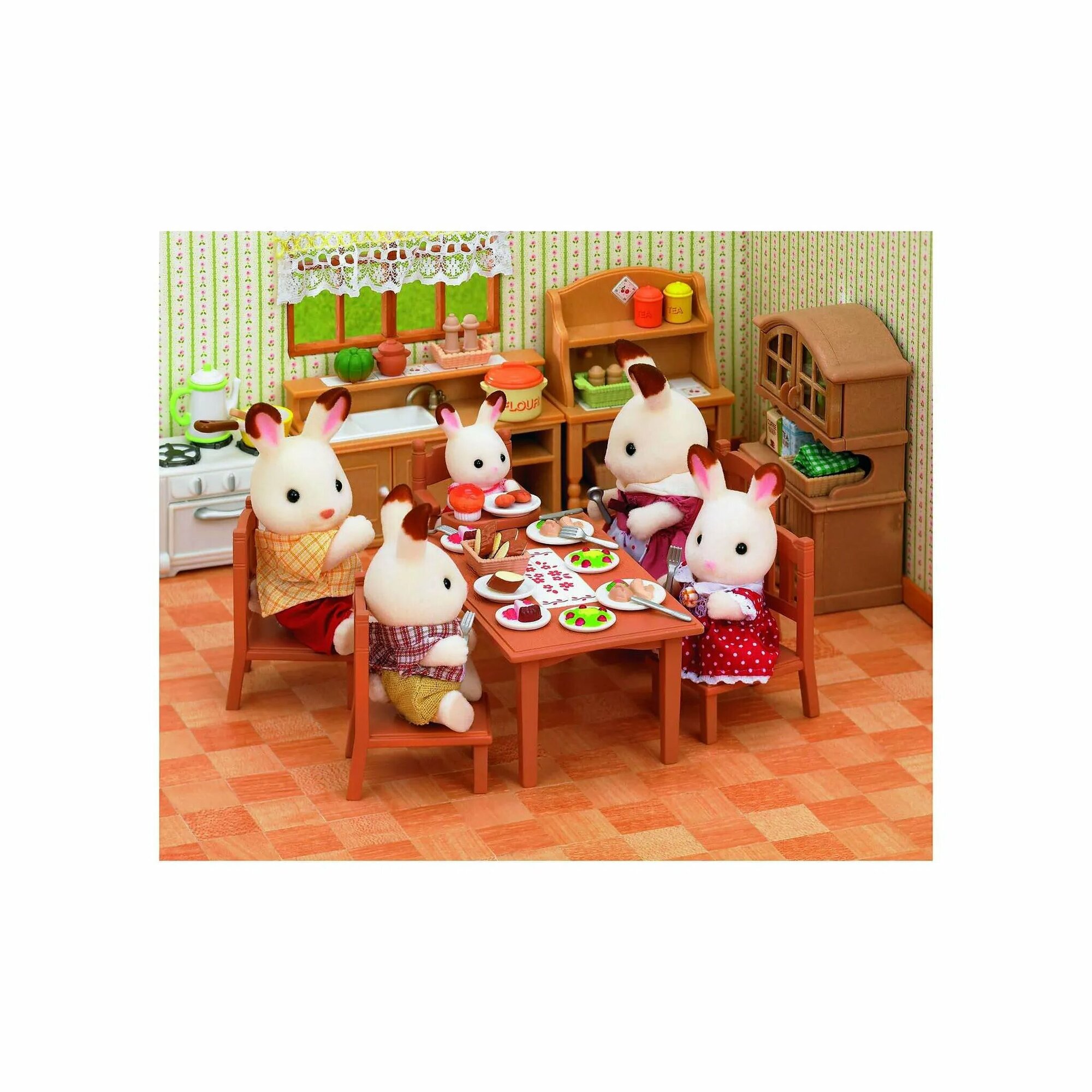 Игровой набор Sylvanian Families Обеденный стол с 5-ю стульями - фото №19