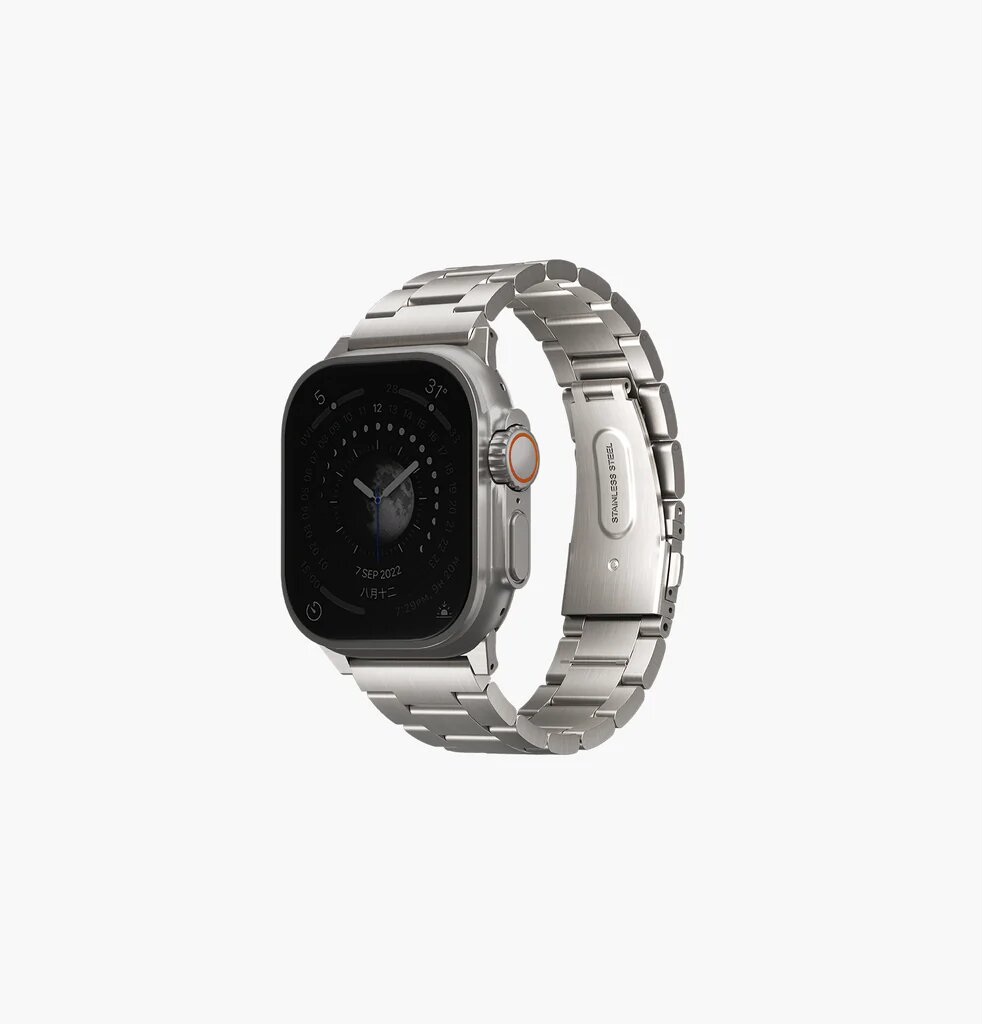 Ремешок браслет Uniq OSTA Steel Strap для Apple Watch 42/44/45/49 мм, цвет Серебристый (49MM-OSTASIL)