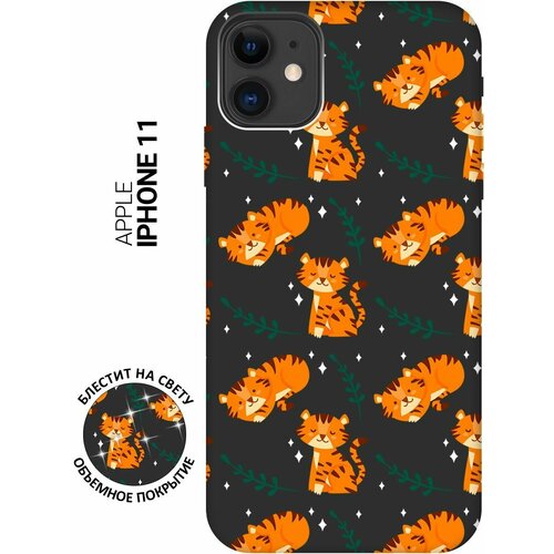 Силиконовый чехол на Apple iPhone 11 / Эпл Айфон 11 с рисунком Tigers Soft Touch черный силиконовый чехол на apple iphone 11 эпл айфон 11 с рисунком cosmoturtles soft touch черный