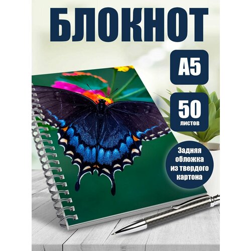 Тетрадь 50 листов в клетку Эстетика макро Насекомые Бабочки 446₽