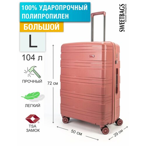 фото Чемодан , размер l, розовый sweetbags
