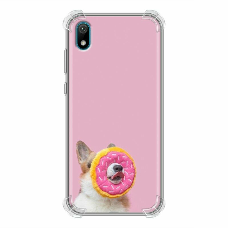Дизайнерский силиконовый чехол для Хуавей Y5 2019 / Huawei Y5 2019 Собака и пончик