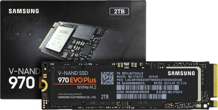Твердотельный накопитель Samsung 970 Evo Plus 2TB MZ-V7S2T0BW