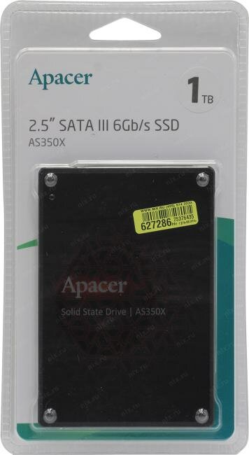 Накопитель SSD 2.5'' Apacer Panther AS350X 1TB SATA 6Gb/s 3D TLC 560/540MB/s IOPS 93K/80K MTBF 1.5M - фото №16