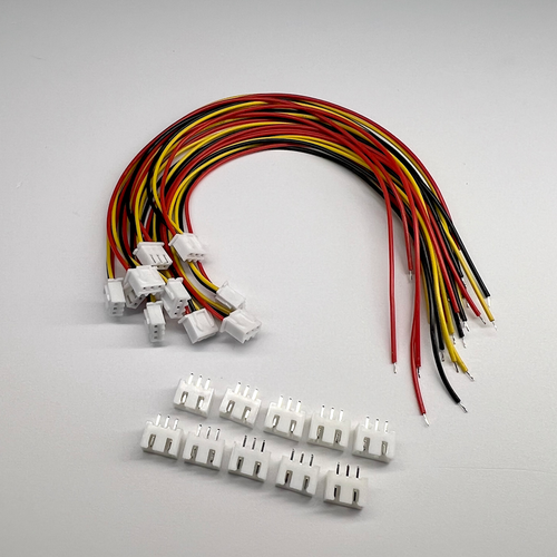 Набор кабелей с разъемом JST XH 2.54мм 3pin 20см. 10 штук удлинитель jst 10 см штекер jst на гнездо jst 20awg силиконовый кабель для аккумулятора модели rc
