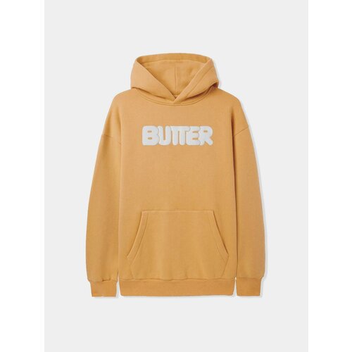 Худи Butter Goods ROUNDED LOGO PULLOVER, размер L, желтый худи butter goods puff rounded logo размер l фиолетовый