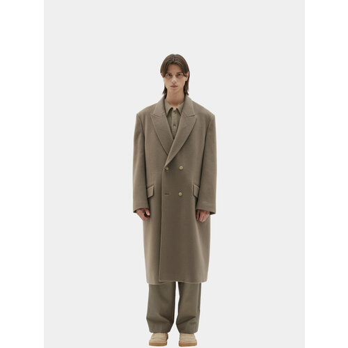 фото Пальто brownyard double breasted coat, размер l, песочный