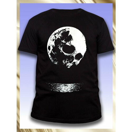 Футболка череп, размер 50, черный