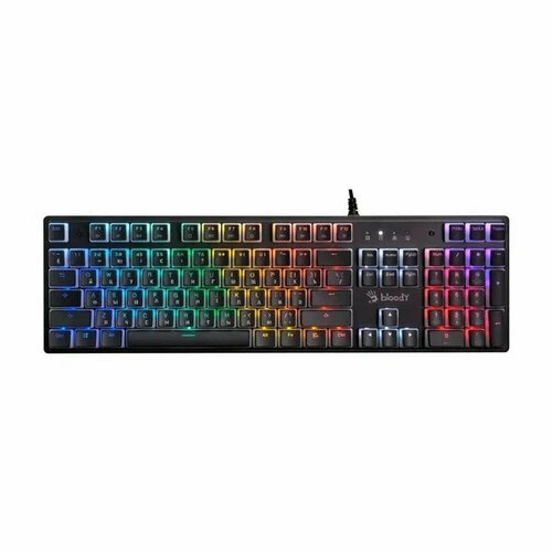 Клавиатура A4Tech Bloody S510NP механическая черный USB for gamer LED S510NP PUDDING BLACK 591500₽
