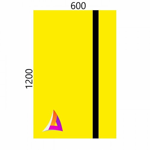 Пластик для лазерной гравировки SHENGWEI (Жёлтый на чёрном) 1200мм_600мм 1.3 мм