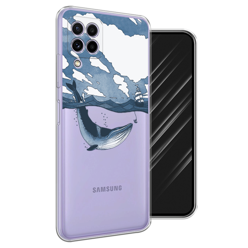 силиконовый чехол chillin killin на samsung galaxy m32 самсунг галакси m32 Силиконовый чехол на Samsung Galaxy M32 / Самсунг M32 Большой кит, прозрачный