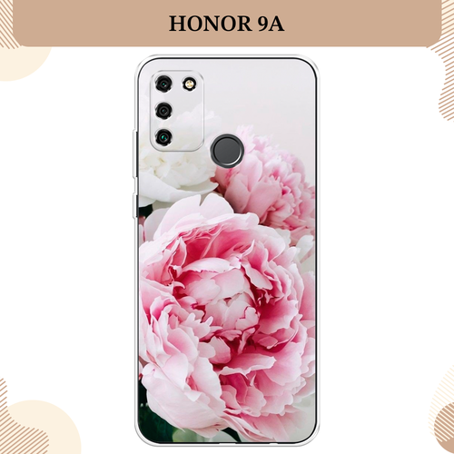 Силиконовый чехол Розовые и белые пионы на Honor 9A / Хонор 9А силиконовый чехол розовые и белые пионы на honor 30 хонор 30