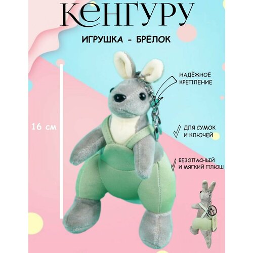 Брелок, зеленый, серый набор фигурок poppy playtime 3 фигурки хаги ваги и кисси мисси huggy wuggy kissy missy и 1 фигурка поппи плейтайм