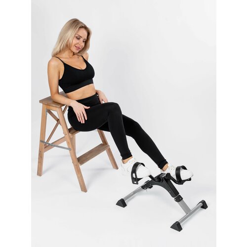 Портативный педальный тренажер для рук и ног с цифровым дисплеем тренажер для реабилитации черный 2490₽