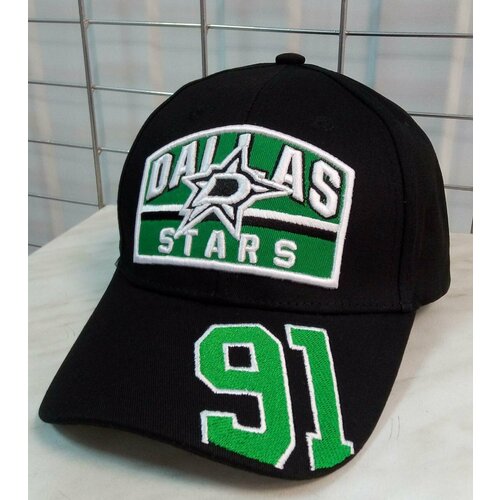 Для хоккея DALLAS STARS кепка хоккейного клуба NHL Даллас Старз ( США) № 91 бейсболка летняя черная