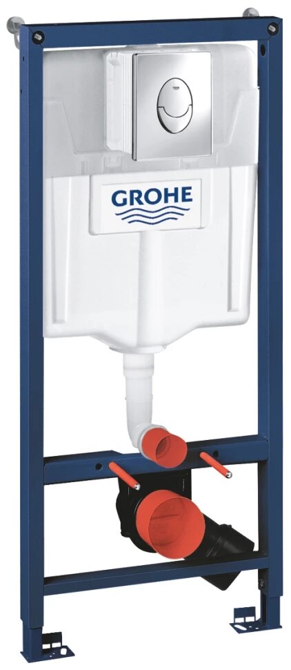 Инсталляция для унитаза Grohe Rapid SL 38721001 с кнопкой смыва хром