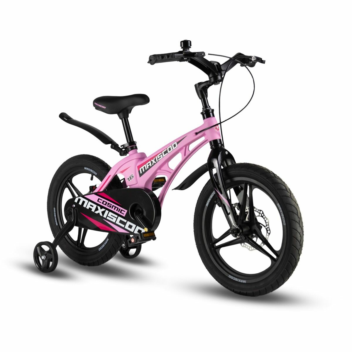 Велосипед MAXISCOO COSMIC Deluxe 16'' (2024) Розовый Матовый MSC-C1631D (Рост 100-120 см)